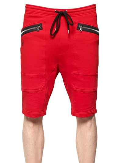 fleece jogger shorts mens