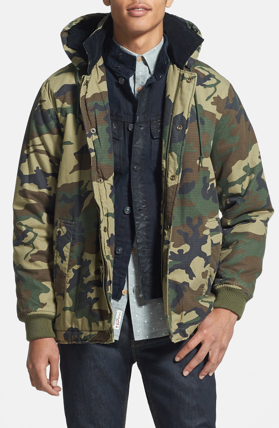 Obey Wesson Camo Print Jacket in Brown for Men (Field Camo) | Lyst