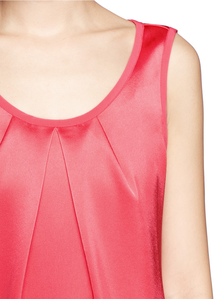 satin sleeveless top uk