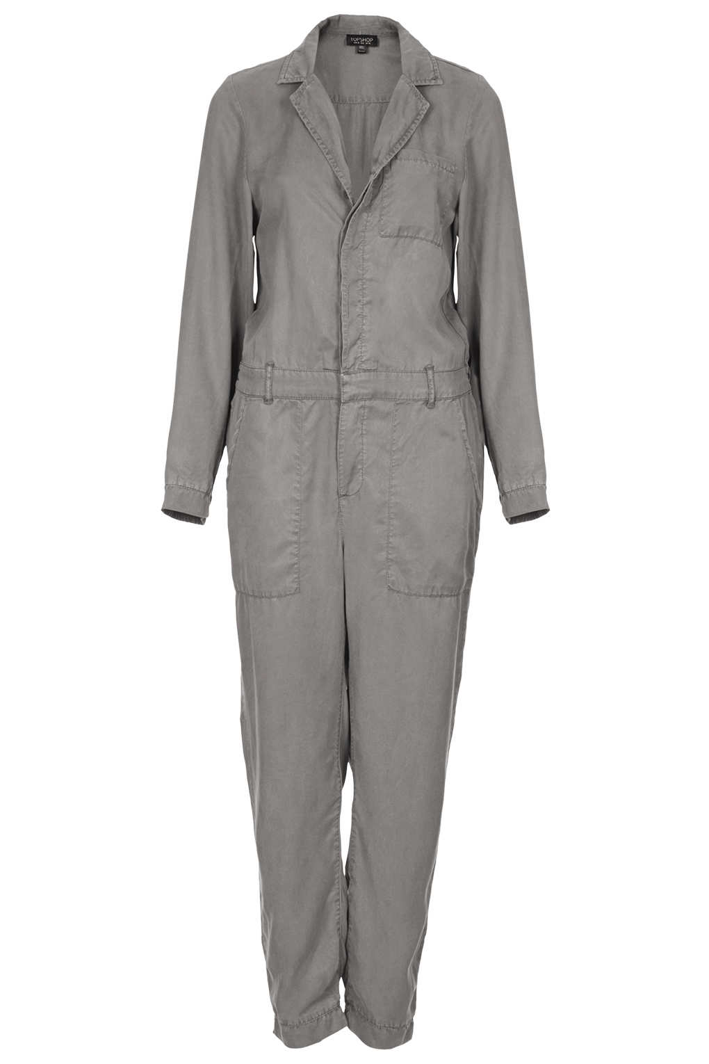 Topshop Casual Boiler Suit in Gray | Lyst