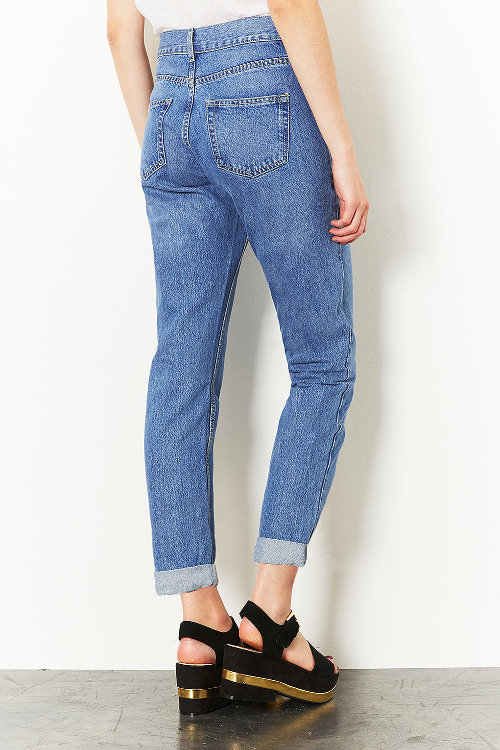 Lyst Petite Moto Soft Vintage Mom Jeans in Blue