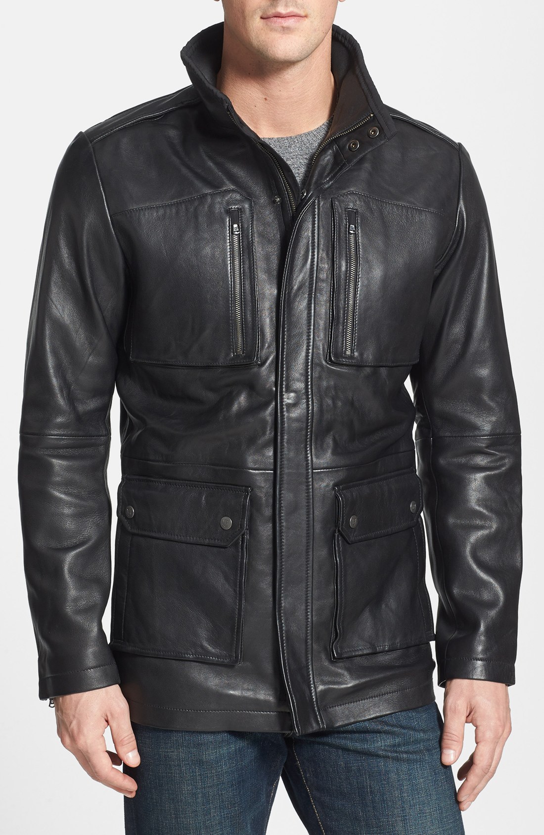 Victorinox Explorer Leather Jacket in Black for Men | Lyst
