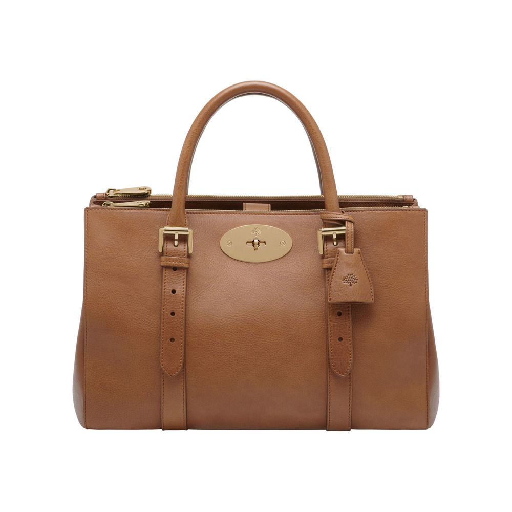 Mulberry Bayswater Double Zip Tote in Brown (oak) | Lyst