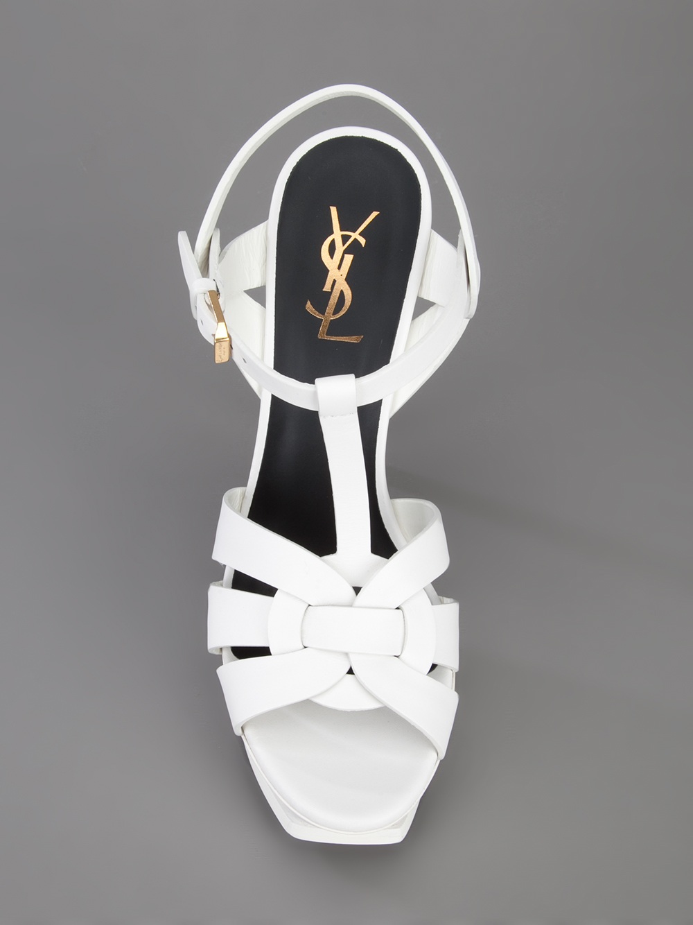white tribute sandals