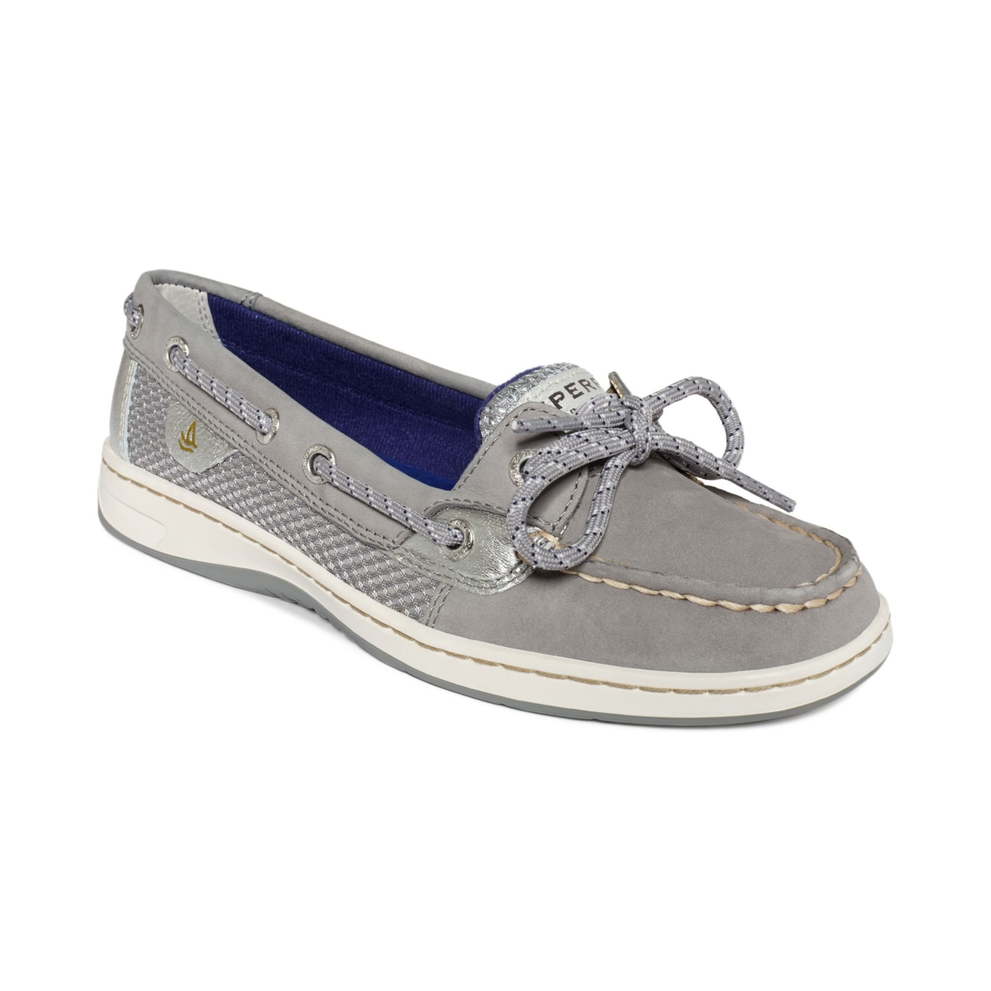 Sperry top-sider Womens Angelfish Boat Shoes in Gray (Charcoal/Silver ...