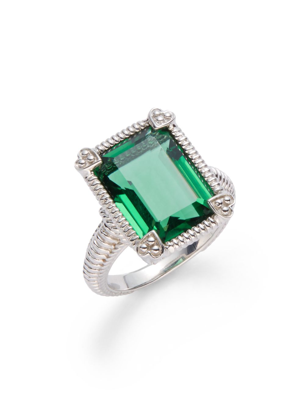 Judith Ripka Berge Emeraldcut Stone Ring in Green | Lyst