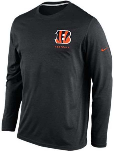 Nike Mens Long Sleeve Cincinnati Bengals Drifit Tshirt in Black for Men ...