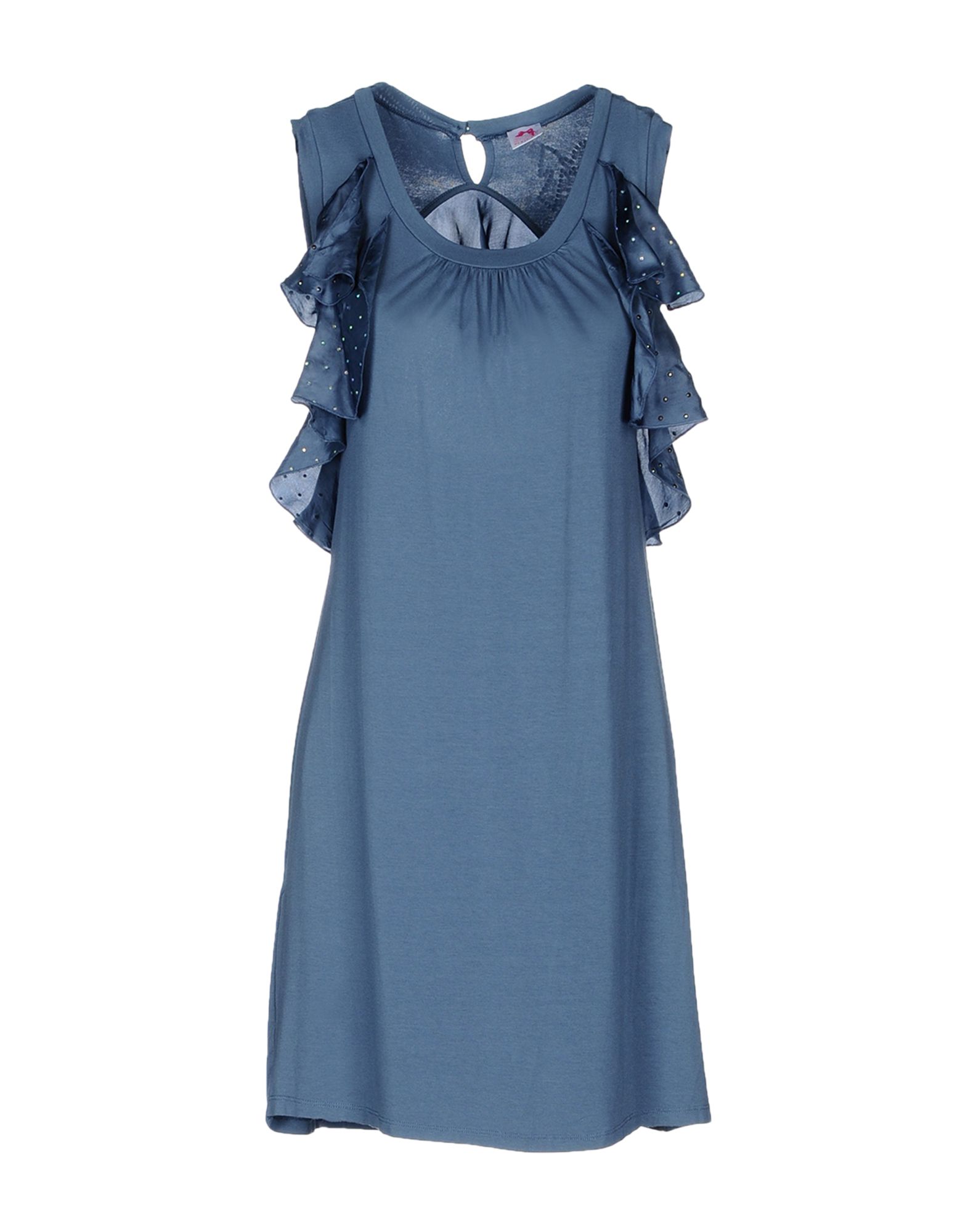 Scee By Twin-set Short Dress in Blue (Slate blue) | Lyst