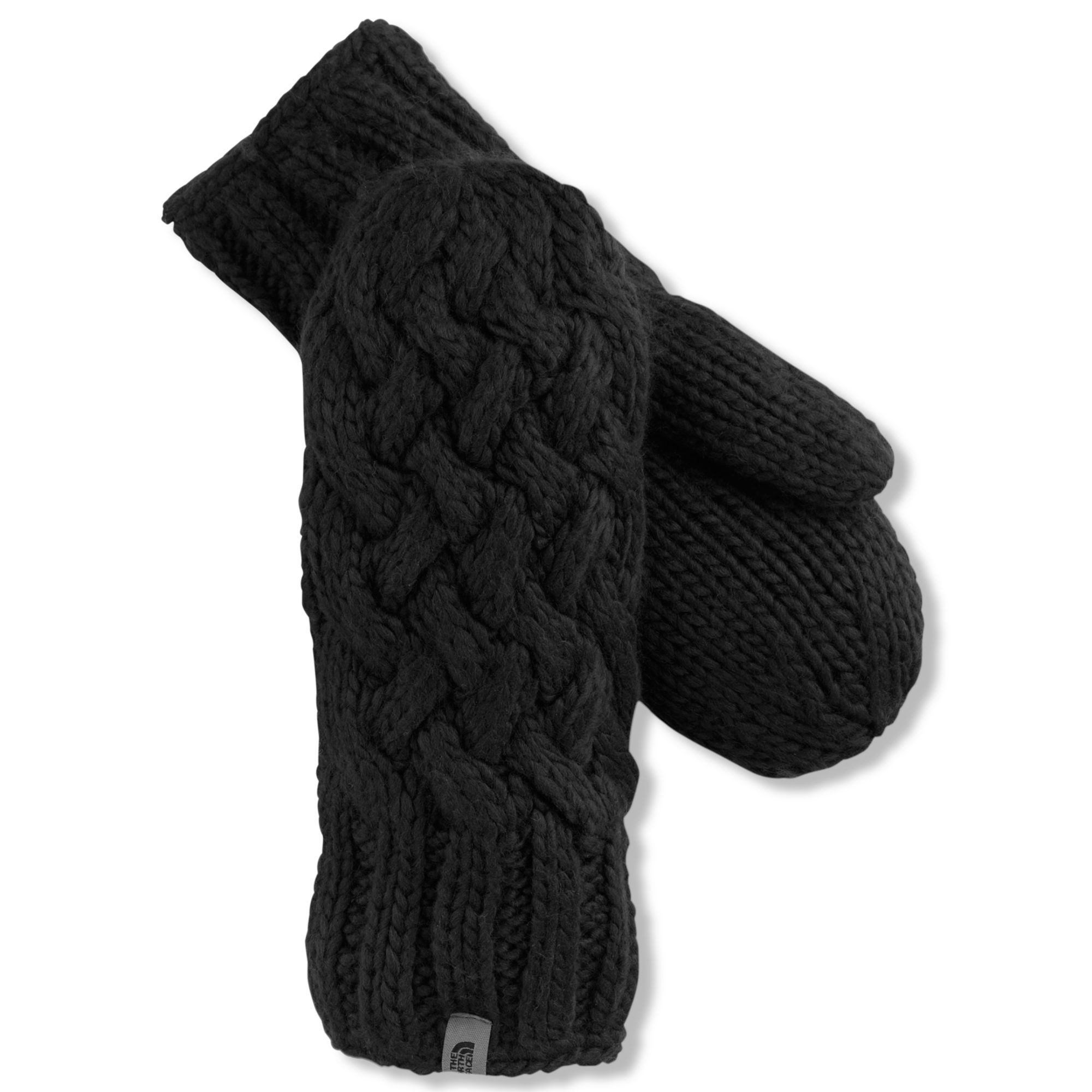 Lyst The North Face Wool Blend Cable Knit Mittens in Black