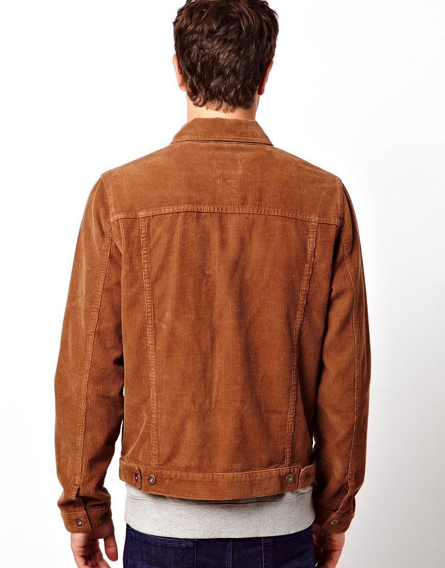 Lyst Asos Cord Jacket In Brown For Men