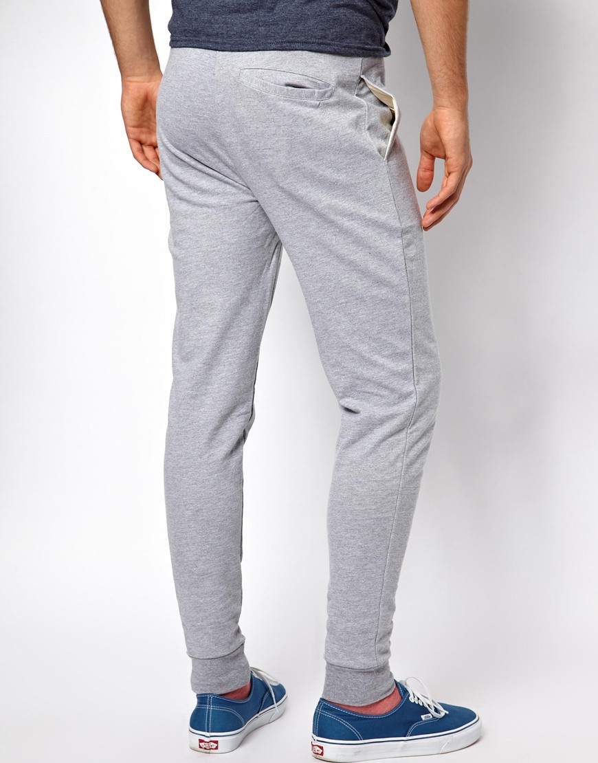 grey joggers mens slim fit