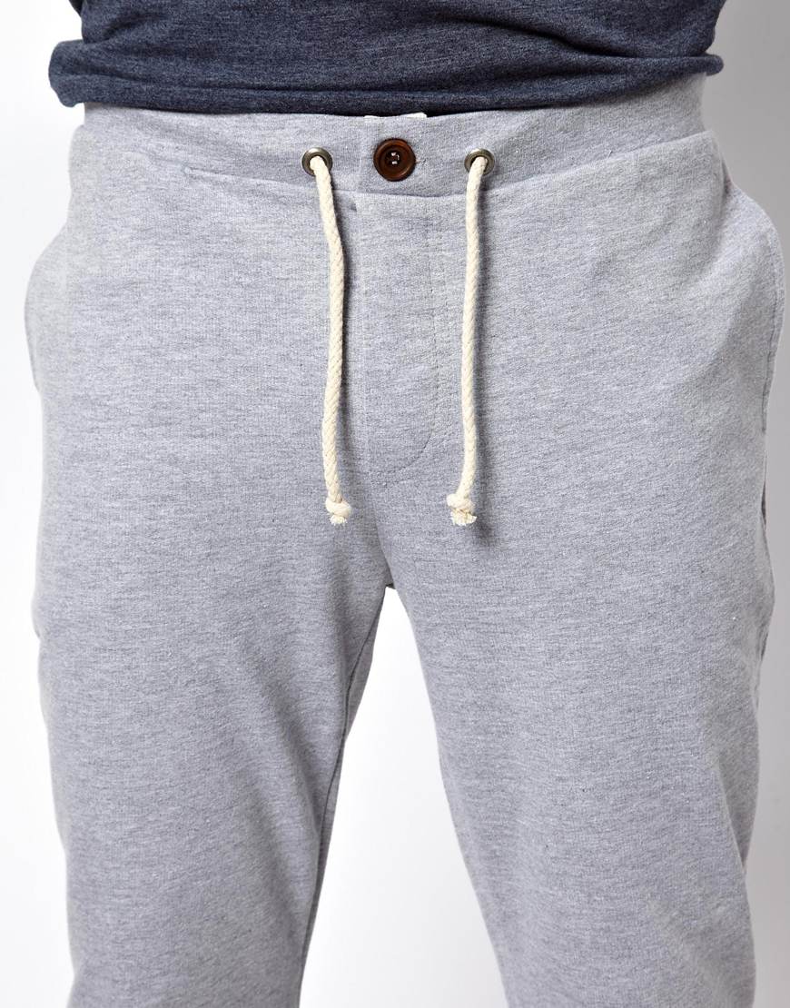 Lyst - Asos Skinny Joggers With Zip Fly And Button Detail in Gray for Men