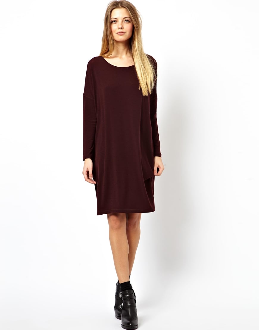 ASOS T Shirt  Dress  In Nepi With Long  Sleeve  in Purple Lyst