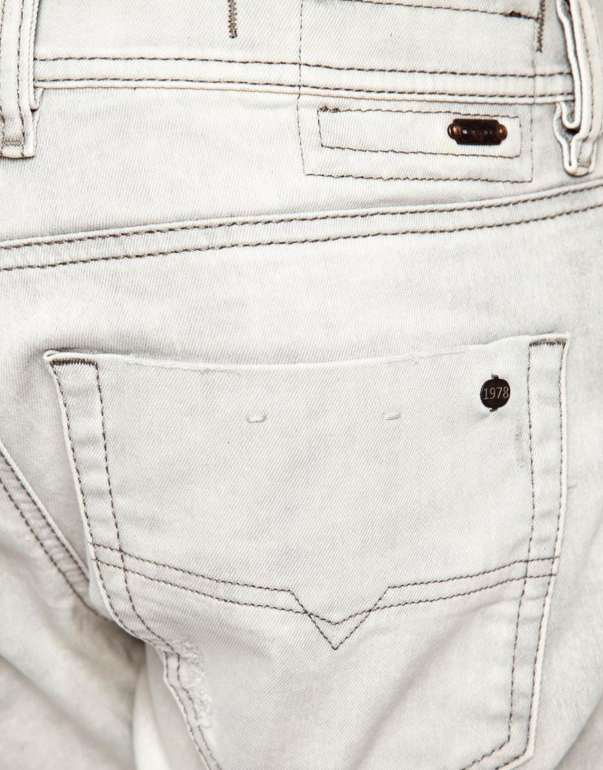 Diesel Jeans Tepphar Skinny 820q Acid Wash Colur Mutation in Gray for ...
