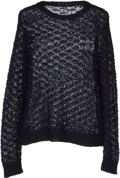 Theyskens' Theory Long Sleeve Sweater in Black | Lyst