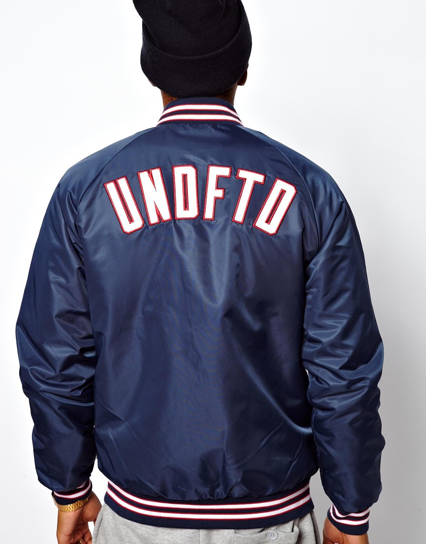 Lyst Undefeated Baseball Jacket Tiger Satin Back Logo in 