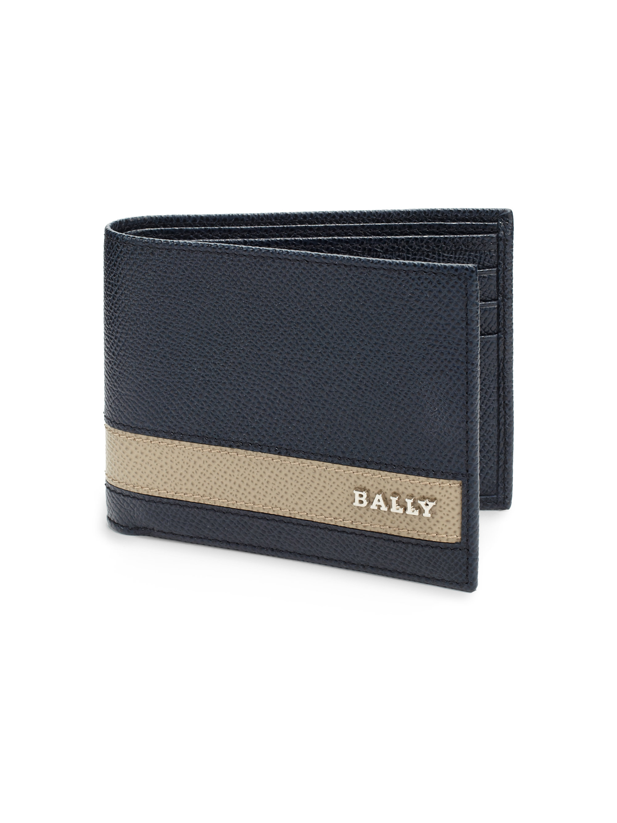 Lyst - Bally Leather Bifold Wallet in Blue for Men