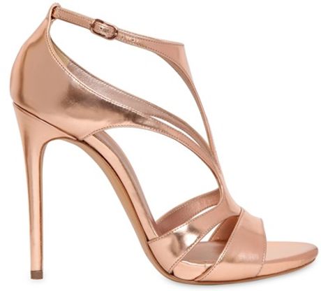 Casadei 110mm Metallic Leather Pumps in Pink (ROSE GOLD) | Lyst