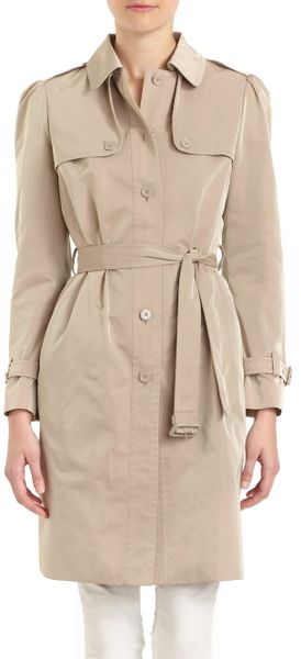 Dolce & Gabbana Belted Trench Coat in Brown (BEIGE) | Lyst