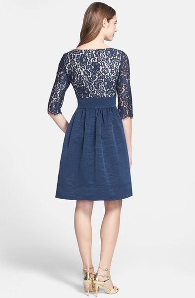 eliza j navy blue lace dress