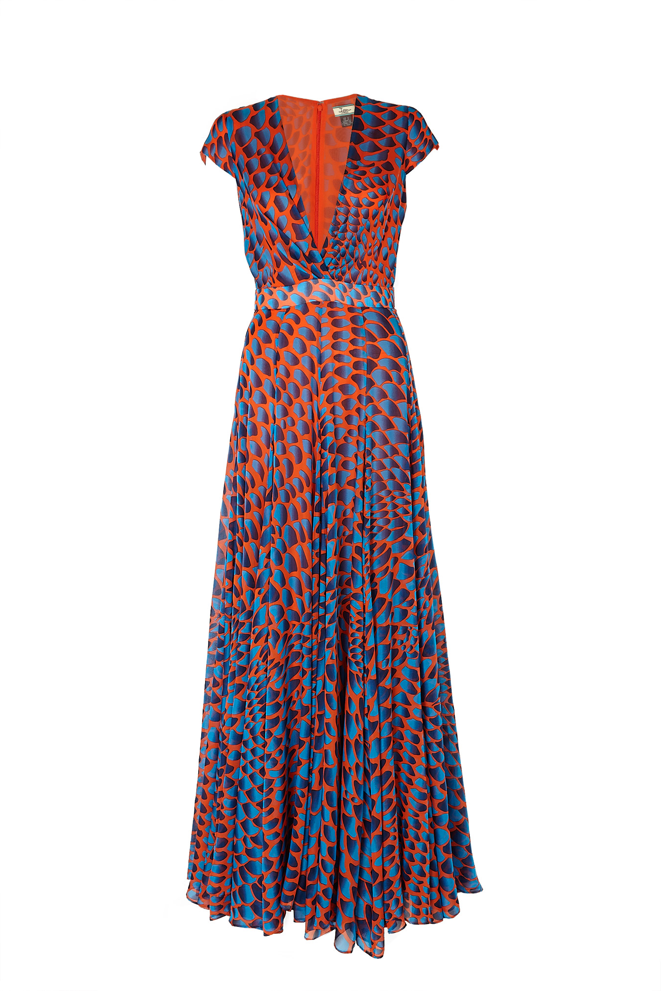 Issa Navy Pattern Waisted Maxi Dress in Multicolor | Lyst