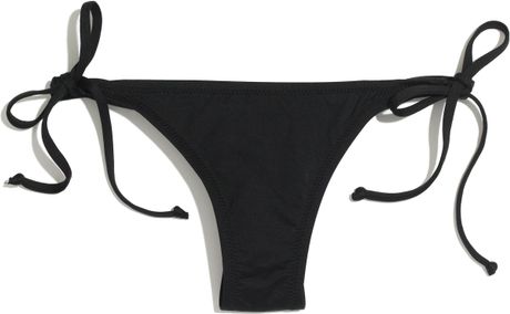 Madewell String Bikini Bottom In Solid in Black (true black) | Lyst