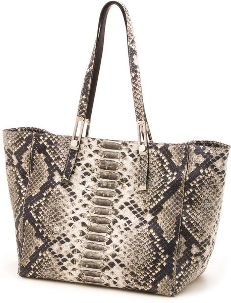 Stuart Weitzman The Ketchall Tote in Brown (Rock Giant Anaconda) | Lyst