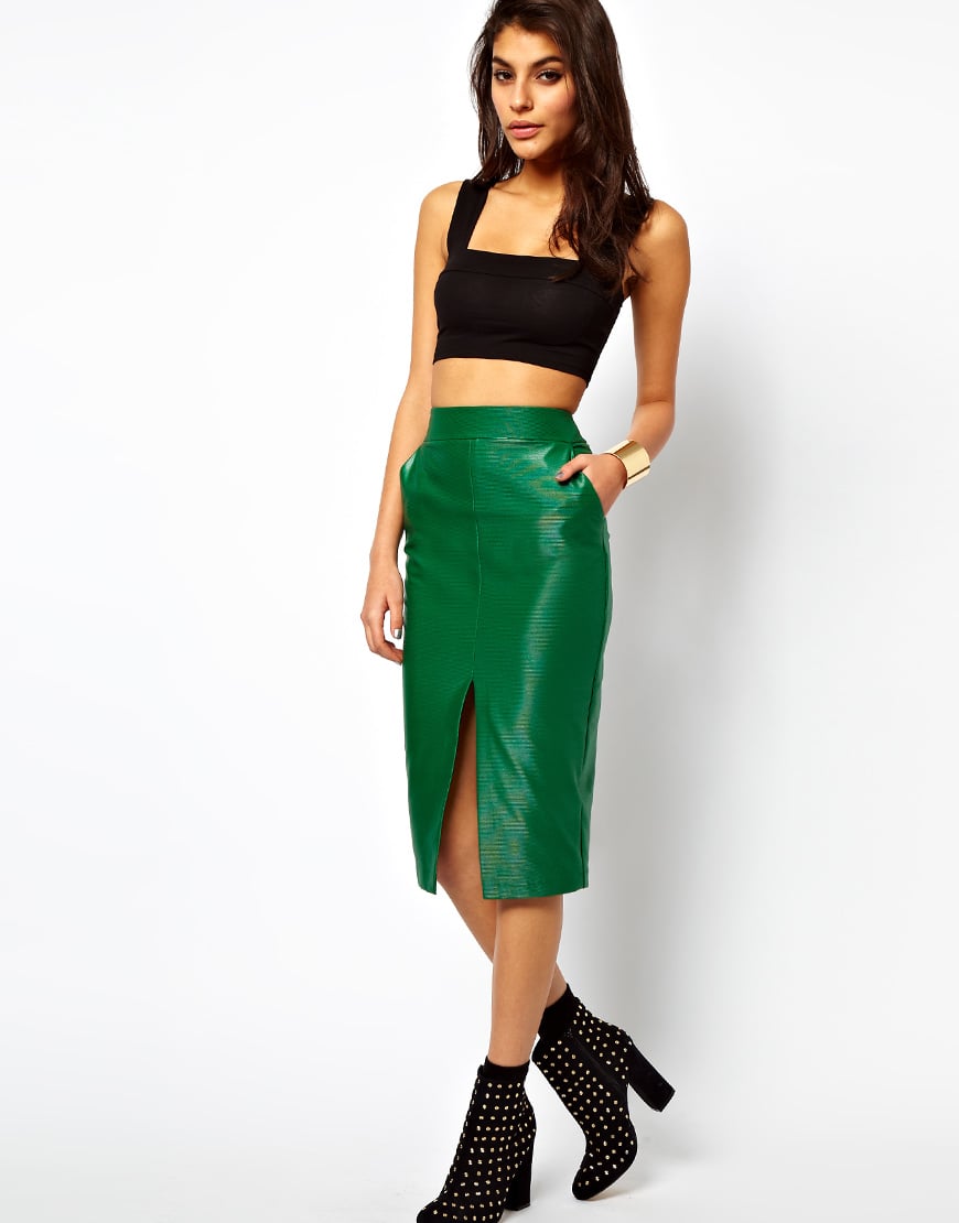 Asos collection Crop Top with Thick Straps in White | Lyst