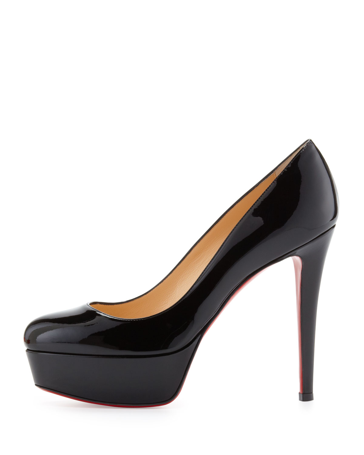 Christian louboutin Bianca Patent Leather Platform Pump in Black | Lyst