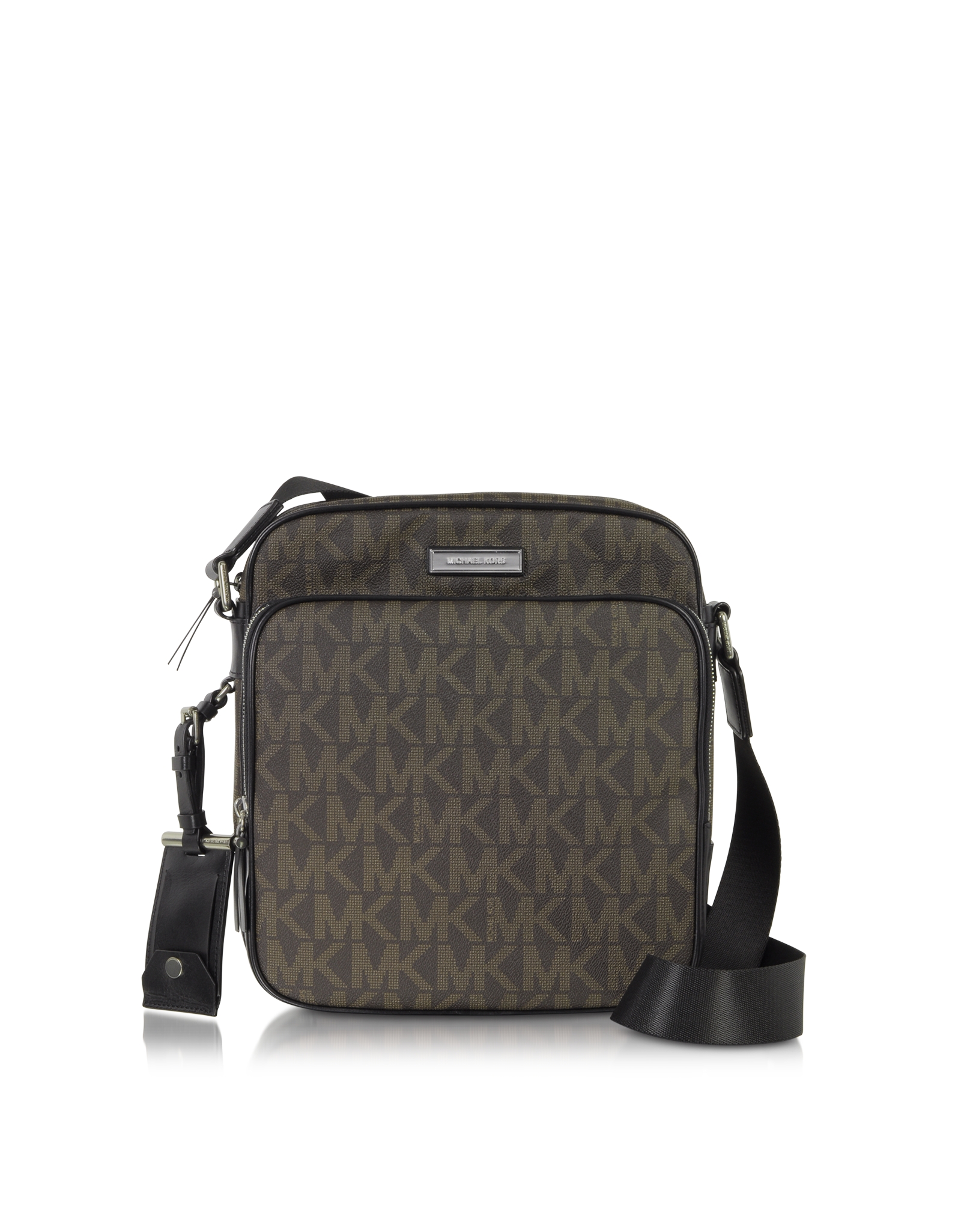 Lyst Michael Kors Brown Woven Signature Messenger Mens Bag In Gallery