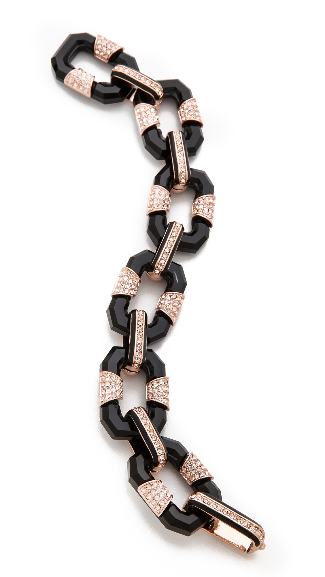 Lyst Rachel Zoe Small Lucite Link Bracelet in Black