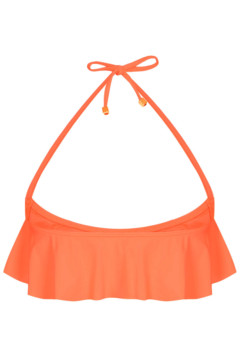 Topshop Flame Orange Shelf Bikini Top in Orange | Lyst