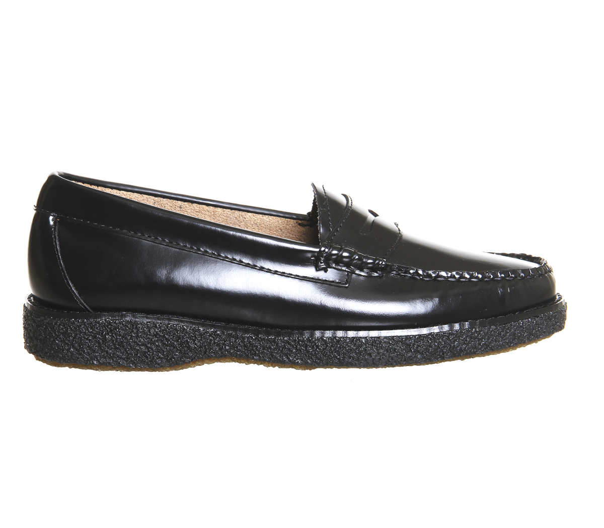 G.H. Bass & Co. Crepe Sole Penny Loafers in Black - Lyst