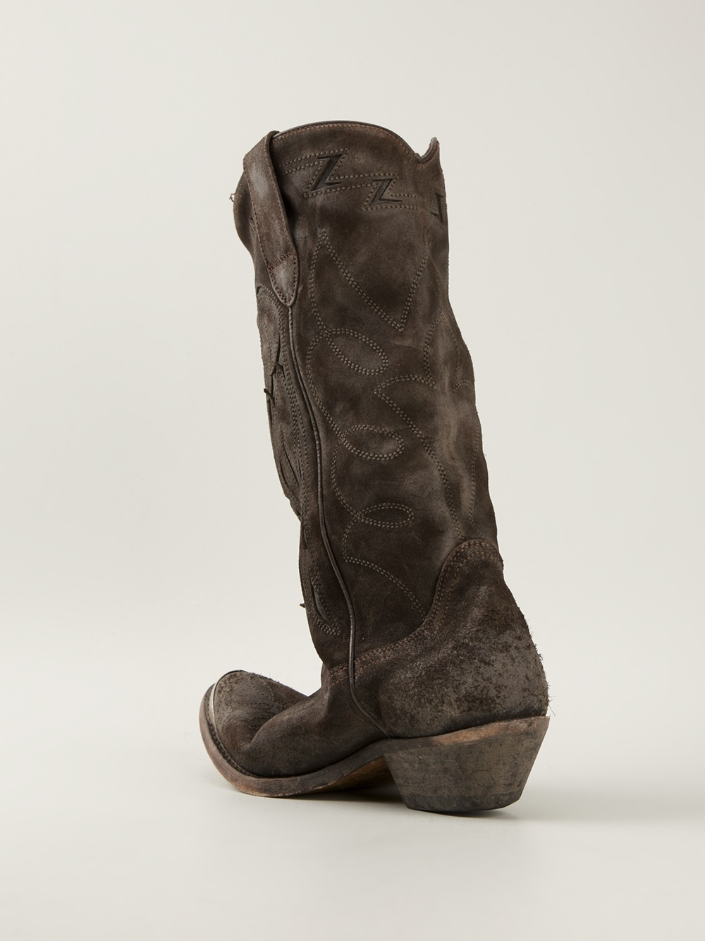 Golden goose deluxe brand Distressed Cowboy Boots in Brown Lyst