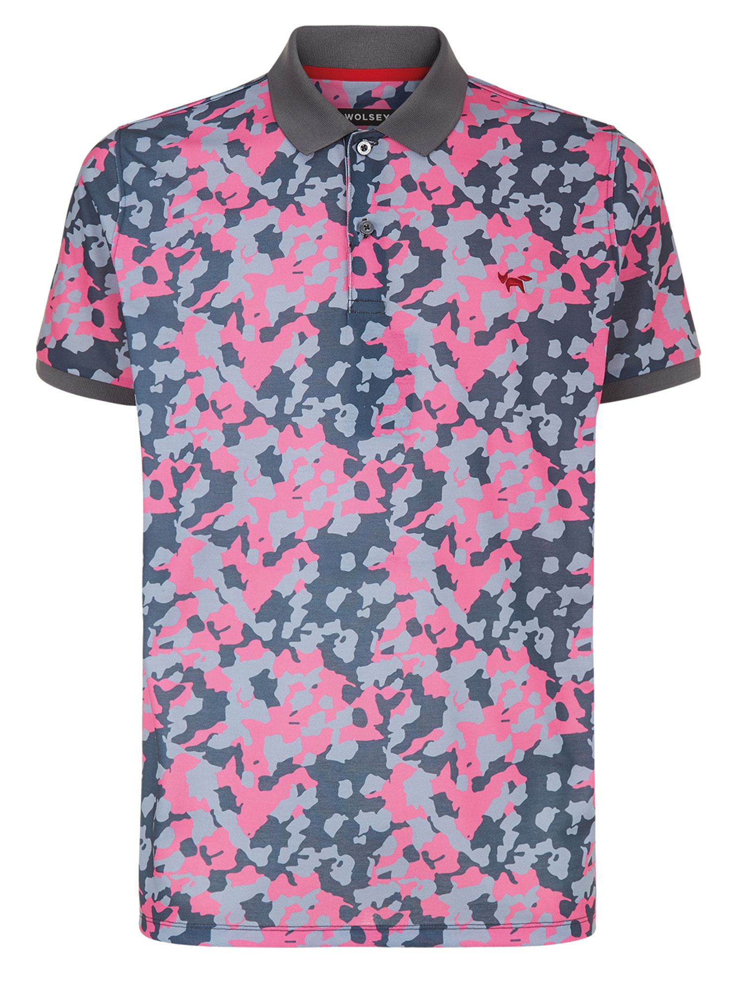 Wolsey Camo Pattern Polo Regular Fit Polo Shirt in Pink for Men | Lyst