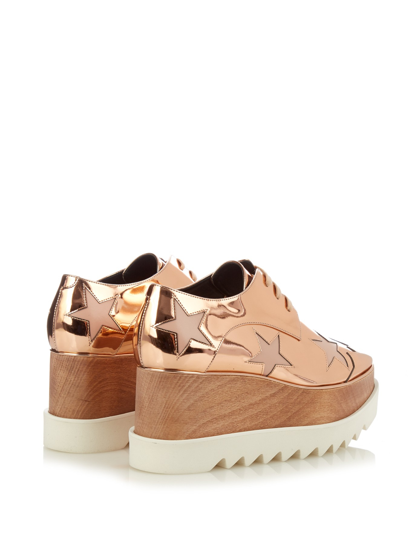 stella mccartney elyse faux leather logo platforms