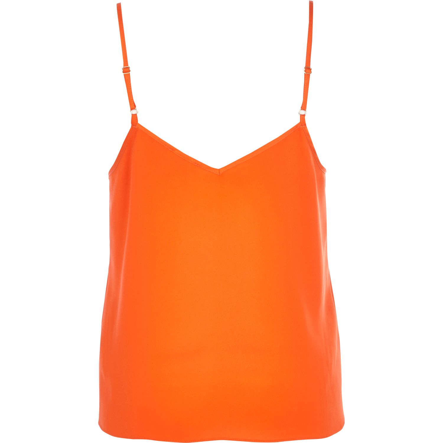River island Orange Strappy Cami Top in Orange | Lyst