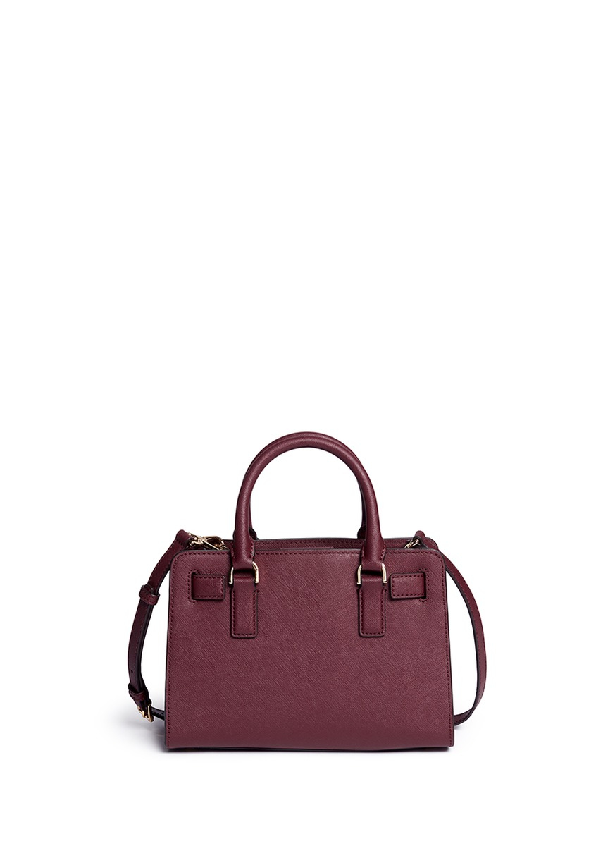 Lyst - Michael Kors Dillon Small Saffiano-Leather Satchel in Brown