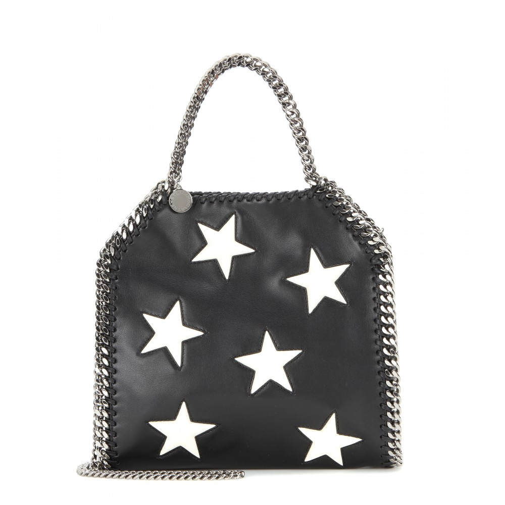 Lyst - Stella Mccartney Falabella Mini Faux Leather Shoulder Bag in Black