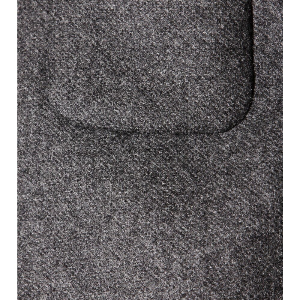 Miu miu Single-Breasted Wool Coat in Gray | Lyst