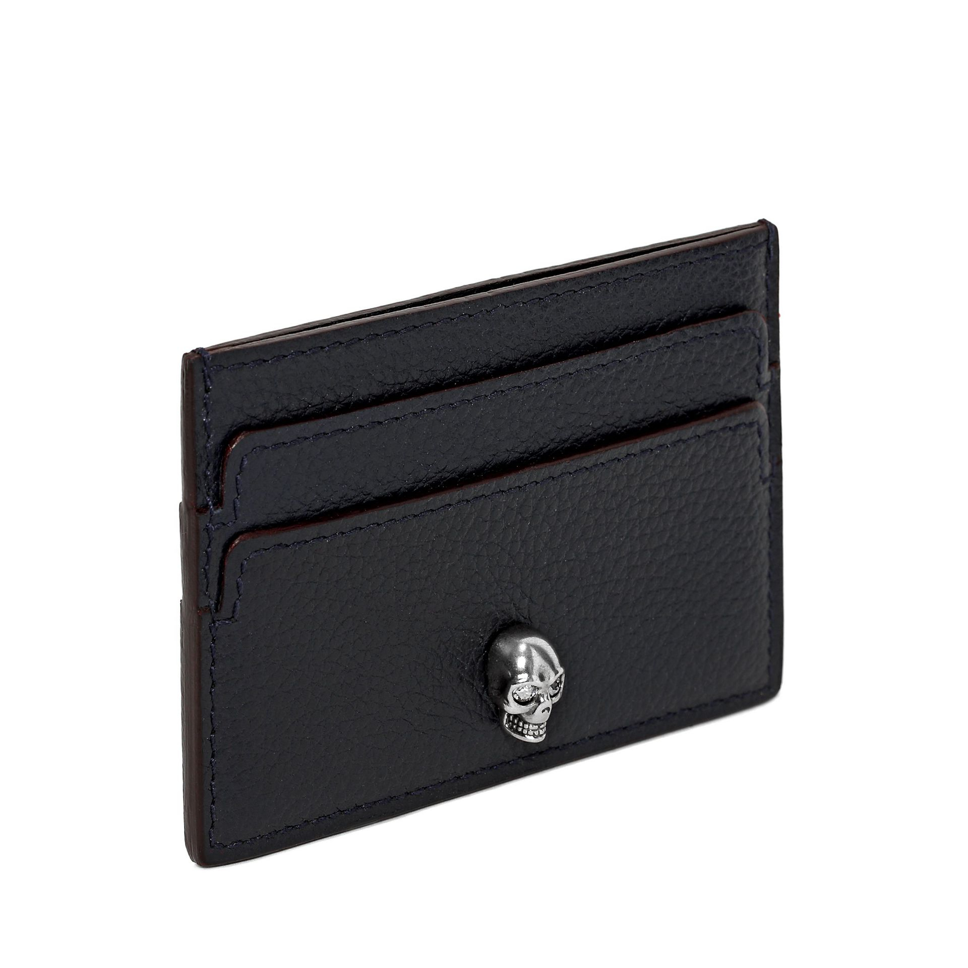 Lyst - Alexander Mcqueen Small Grainy Calf Leather Card ...