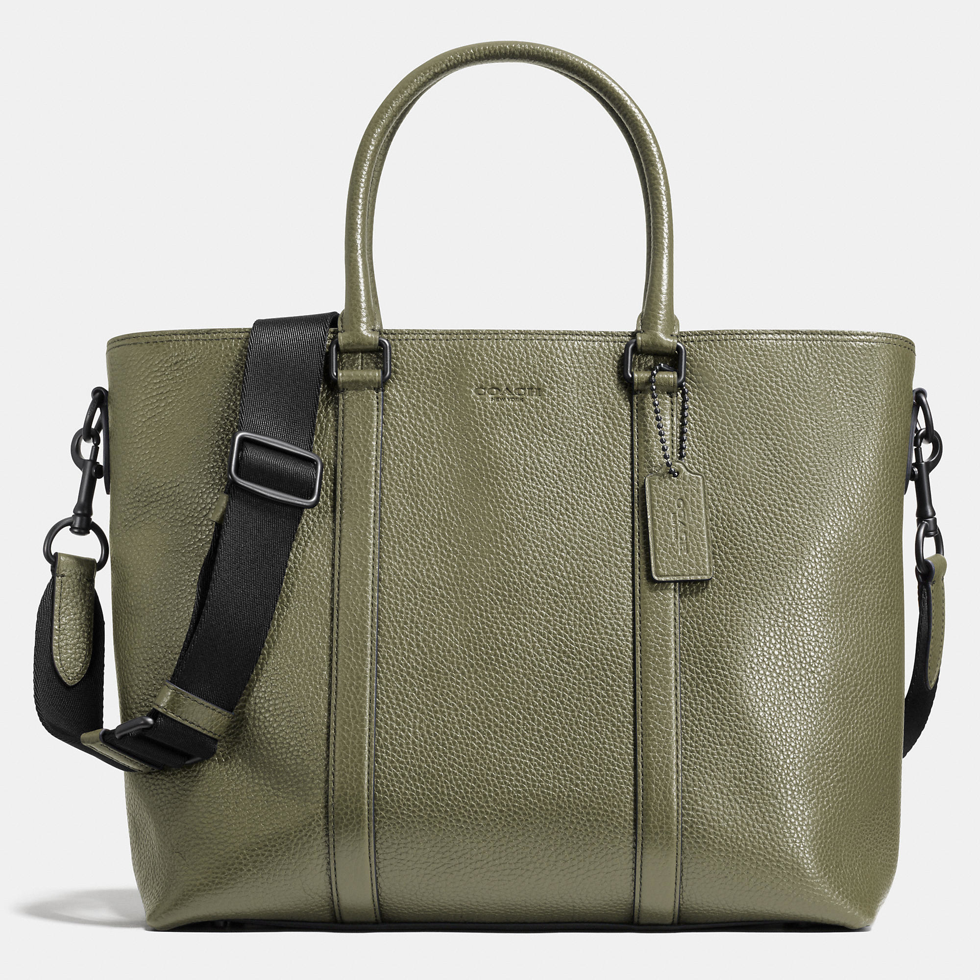 Coach Metropolitan Tote In Pebble Leather in Green | Lyst