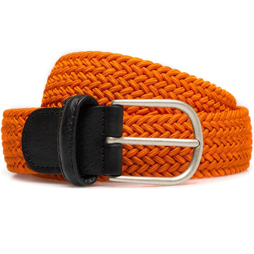 Andersons Orange Elasticated Woven Belt in Red for Men Lyst