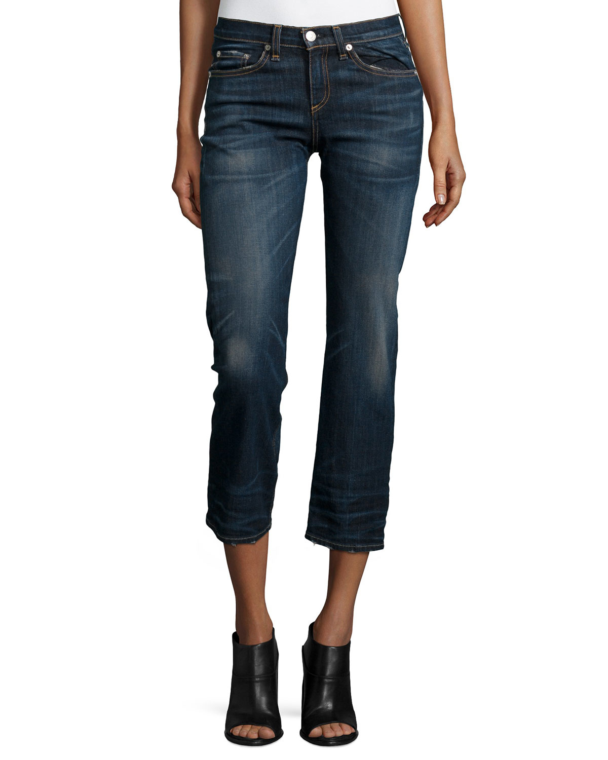 Picture of Nord Cropped Straight-Leg Jeans in Blue