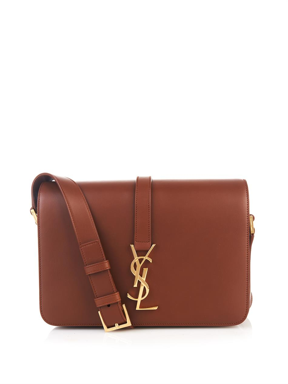 Saint laurent Université Medium Leather Cross-Body Bag in Brown | Lyst