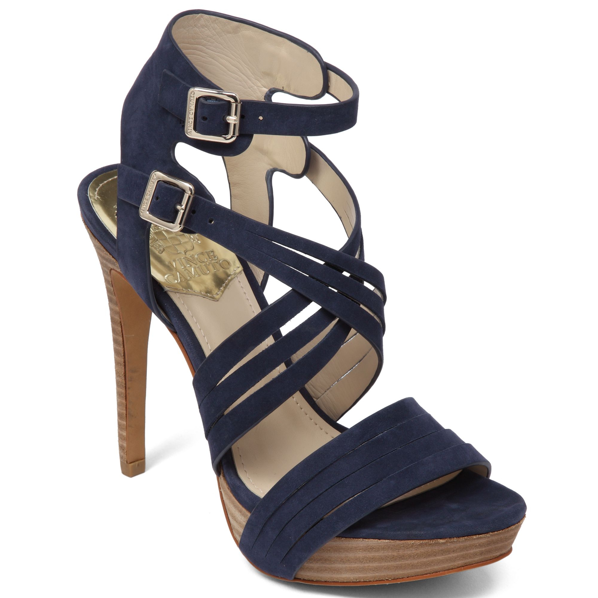 Vince Camuto Jistil High Heel Platform Sandals in Blue (Peacoat) | Lyst