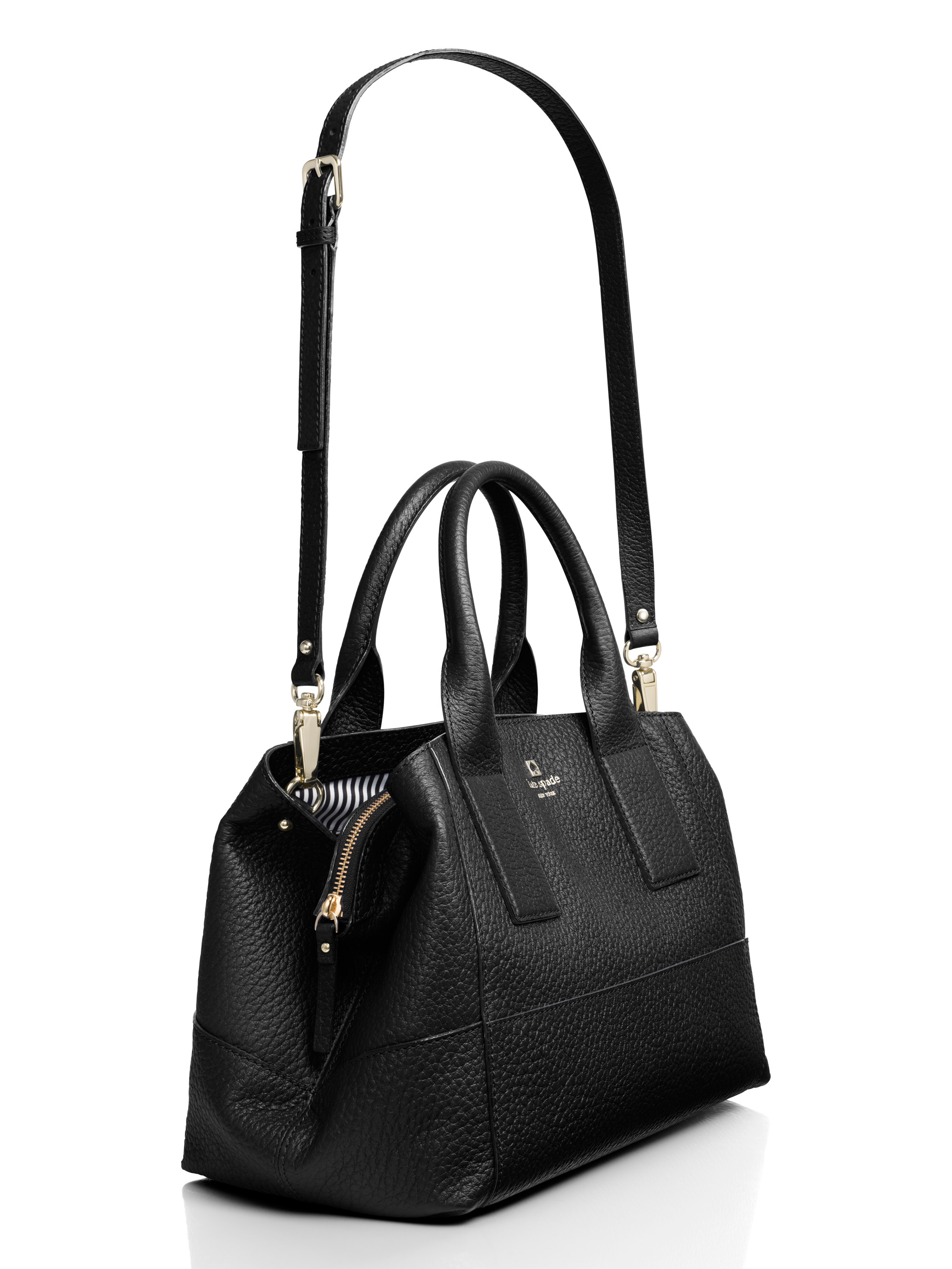 Kate spade new york Southport Avenue Sloan Leather Tote in Black | Lyst