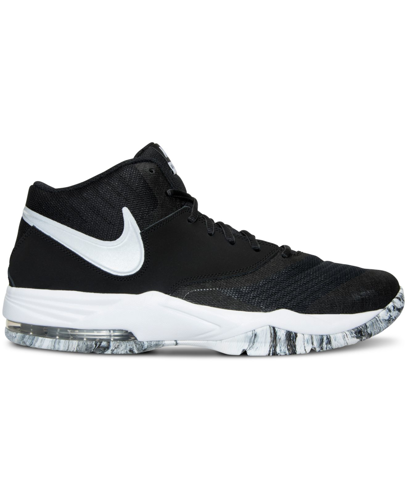 basketball shoes nike black and white