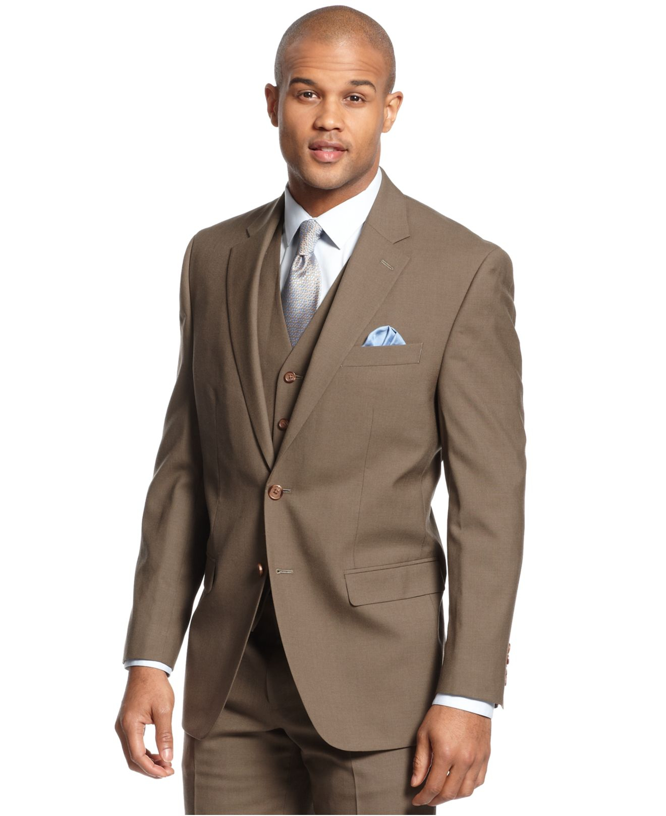 Lyst - Lauren By Ralph Lauren Olive Solid Vested Suit in Green for Men