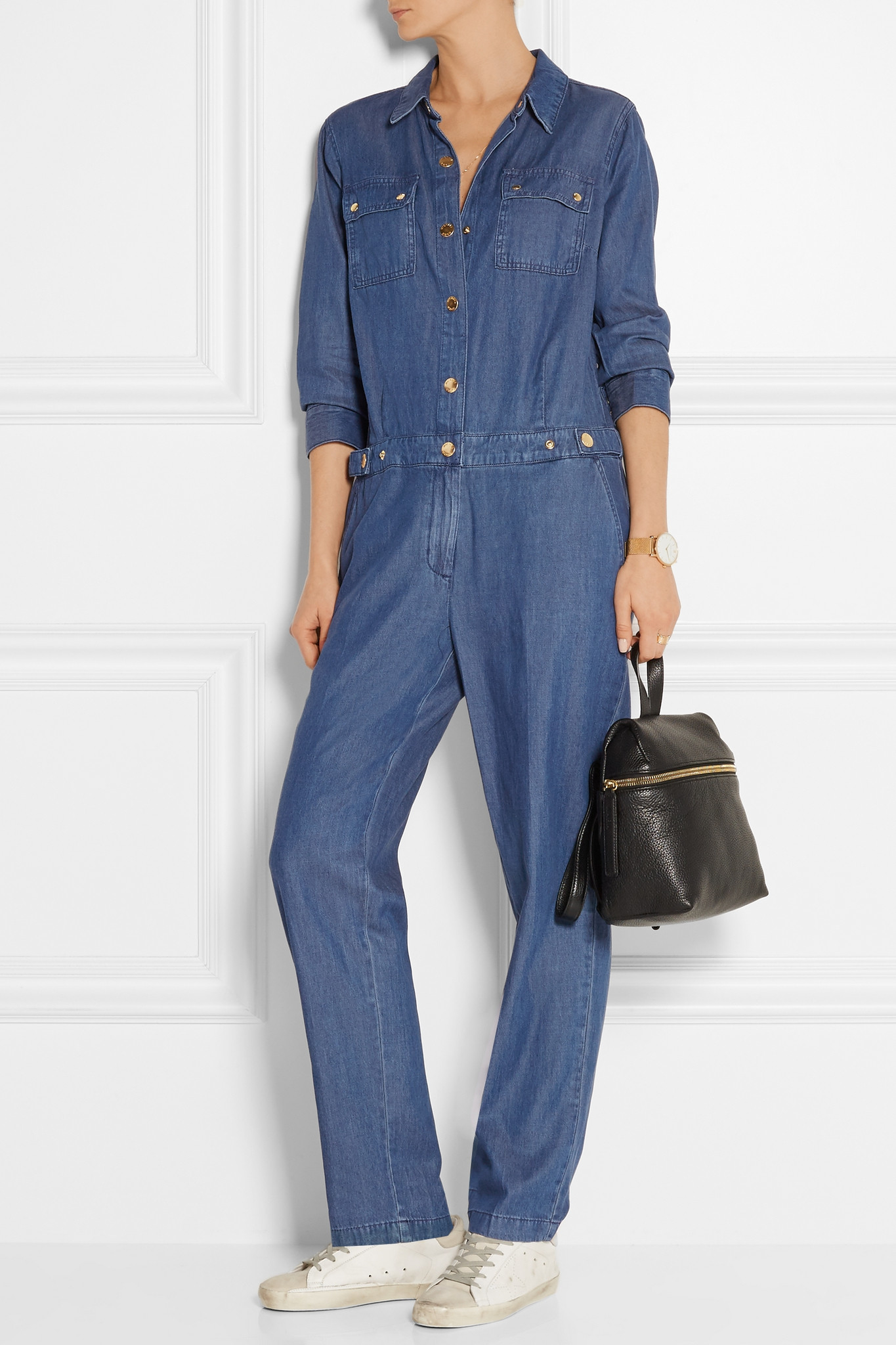 michael kors denim jumpsuit womens